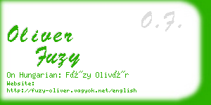 oliver fuzy business card